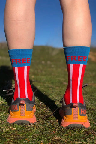 LIBERTAS Running Socks Blue-Red