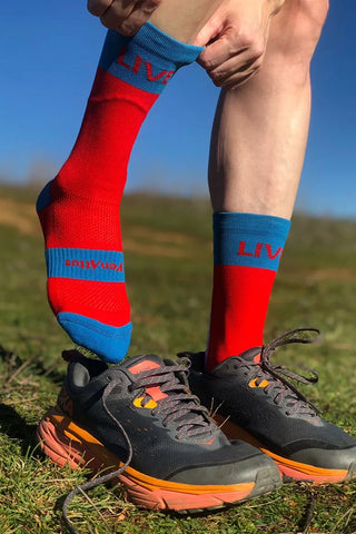 LIBERTAS Running Socks Blue-Red