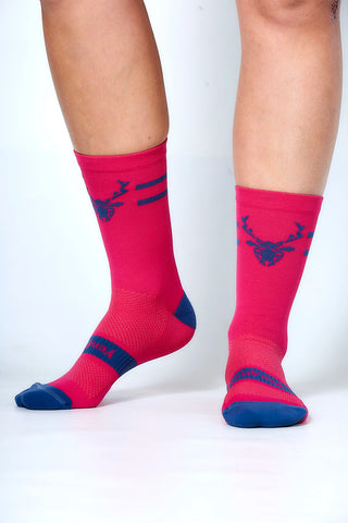 Calcetines de Running CULMEN Fucsia-Azul