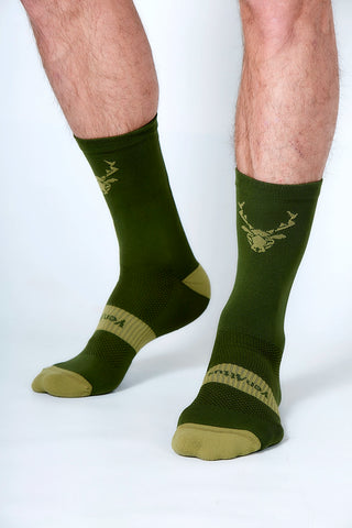 Chaussettes de course MONTE Vert-Kiwi