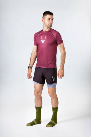 Pro HERBA Technical Running T-shirt - Bordeaux Unisex