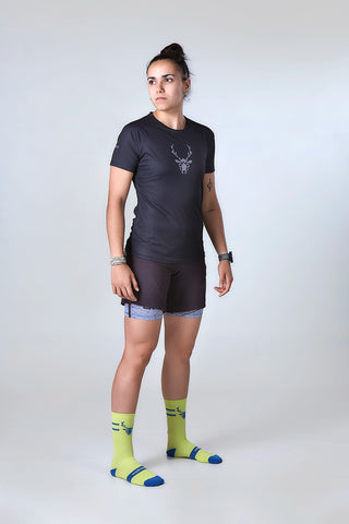 Camiseta técnica Pro HERBA de Running - Negro Mujer