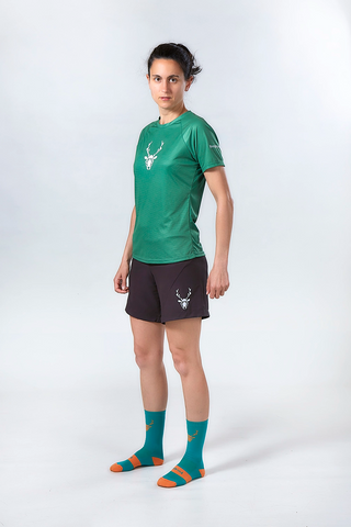 Camiseta técnica Pro HERBA de Running - Verde Mujer