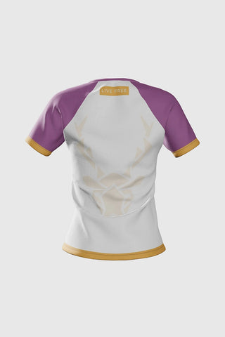 Camiseta técnica Pro AVUS de Running - Morado/Mostaza Mujer