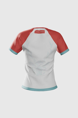 Camiseta técnica Pro AVUS de Running - Rojo/Azul Mujer