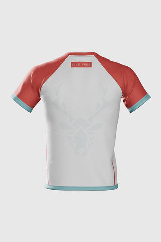 T-shirt de course technique Pro AVUS - Rouge/Bleu Unisexe