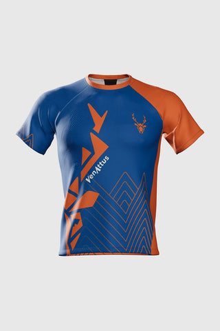 Camiseta técnica Pro JANO de Running - Azul/Naranja Unisex