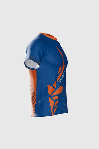 T-shirt de course technique Pro JANO - Bleu/Orange Unisexe