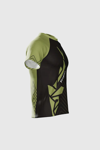 T-shirt de course technique Pro JANO noir-vert unisexe