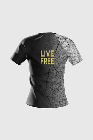 Pro JERGE Technical Running T-Shirt - Black and White Women