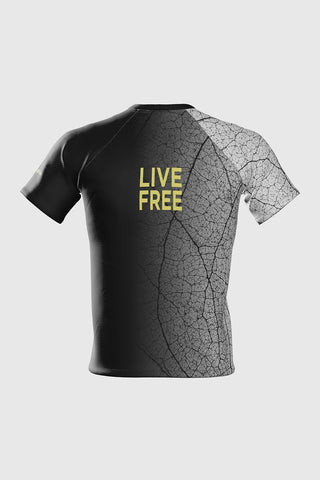 T-shirt de course technique Pro JERGE - Noir et blanc unisexe