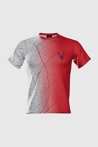 T-shirt de course technique Pro JERGE - Rouge et bleu unisexe