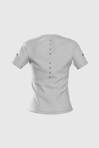 Camiseta técnica Pro HERBA de Running - Blanco Mujer