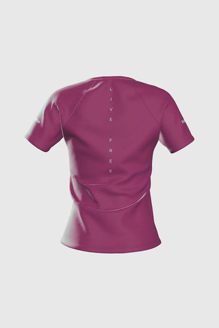 Camiseta técnica Pro HERBA de Running - Burdeos Mujer