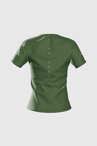 Camiseta técnica Pro HERBA de Running - Verde Mujer