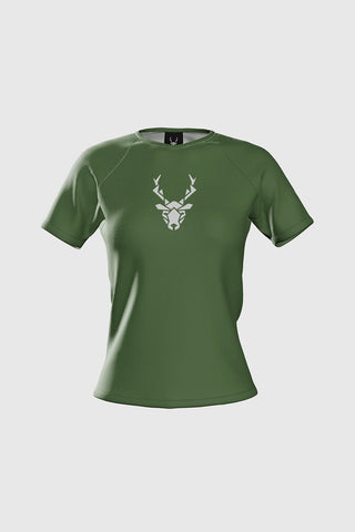 Camiseta técnica Pro HERBA de Running - Verde Mujer