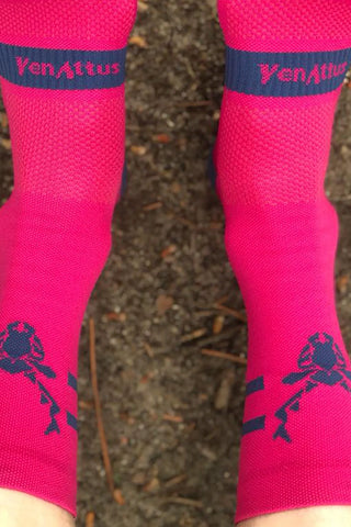 CULMEN Fuchsia-Blue Running Socks